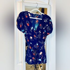 NWT Modcloth Imagination Floral Peplum Top